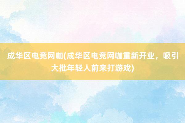 成华区电竞网咖(成华区电竞网咖重新开业，吸引大批年轻人前来打游戏)