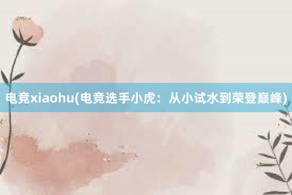 电竞xiaohu(电竞选手小虎：从小试水到荣登巅峰)