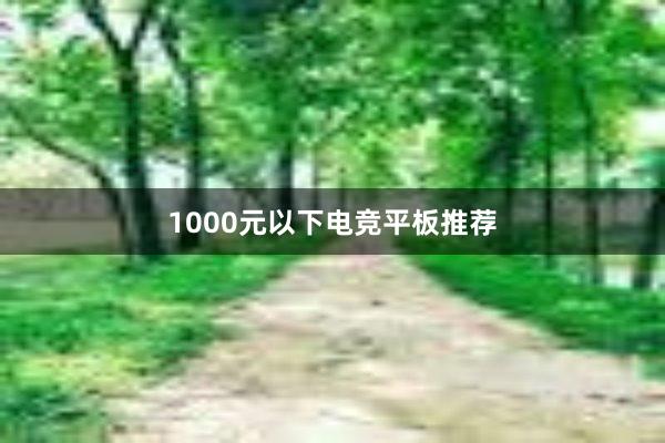 1000元以下电竞平板推荐