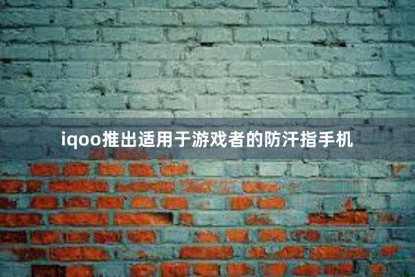 iqoo推出适用于游戏者的防汗指手机