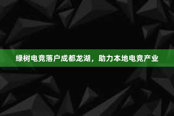 绿树电竞落户成都龙湖，助力本地电竞产业